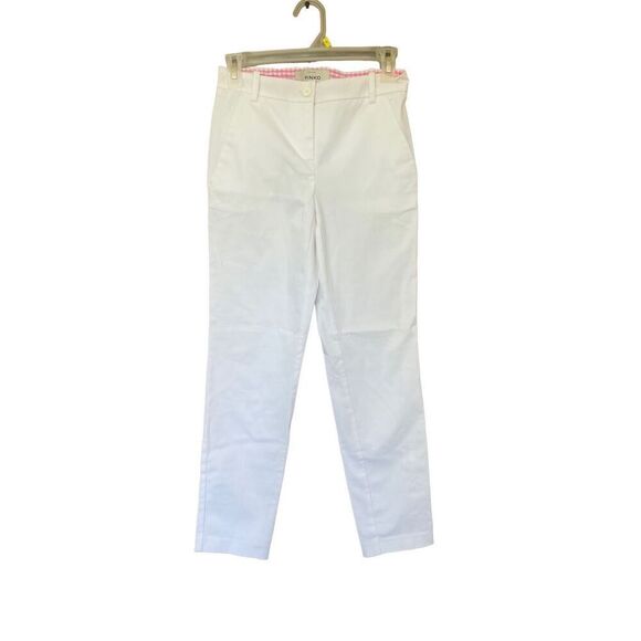 Pinko Womens White Slim Fit Classic Tapered Trousers Dress Pants Size 38 - Picture 5 of 14